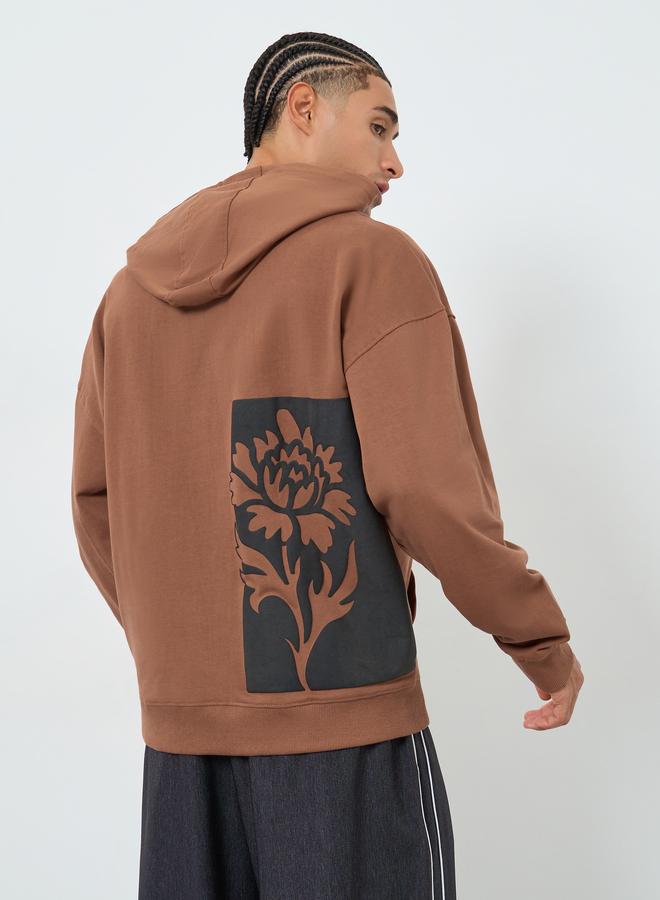 ستايلي هودي فليس بطبعة زهور - Image 5